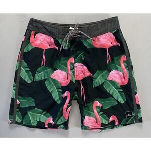Rip Curl Mirage Lightweight Quick Dry Board Shorts. Flamingo Print, Men's 28 EUC